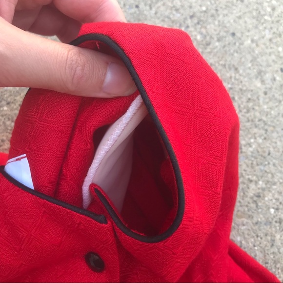 Vtg Lanz Red Long Sleeve Dress - Picture 7 of 8